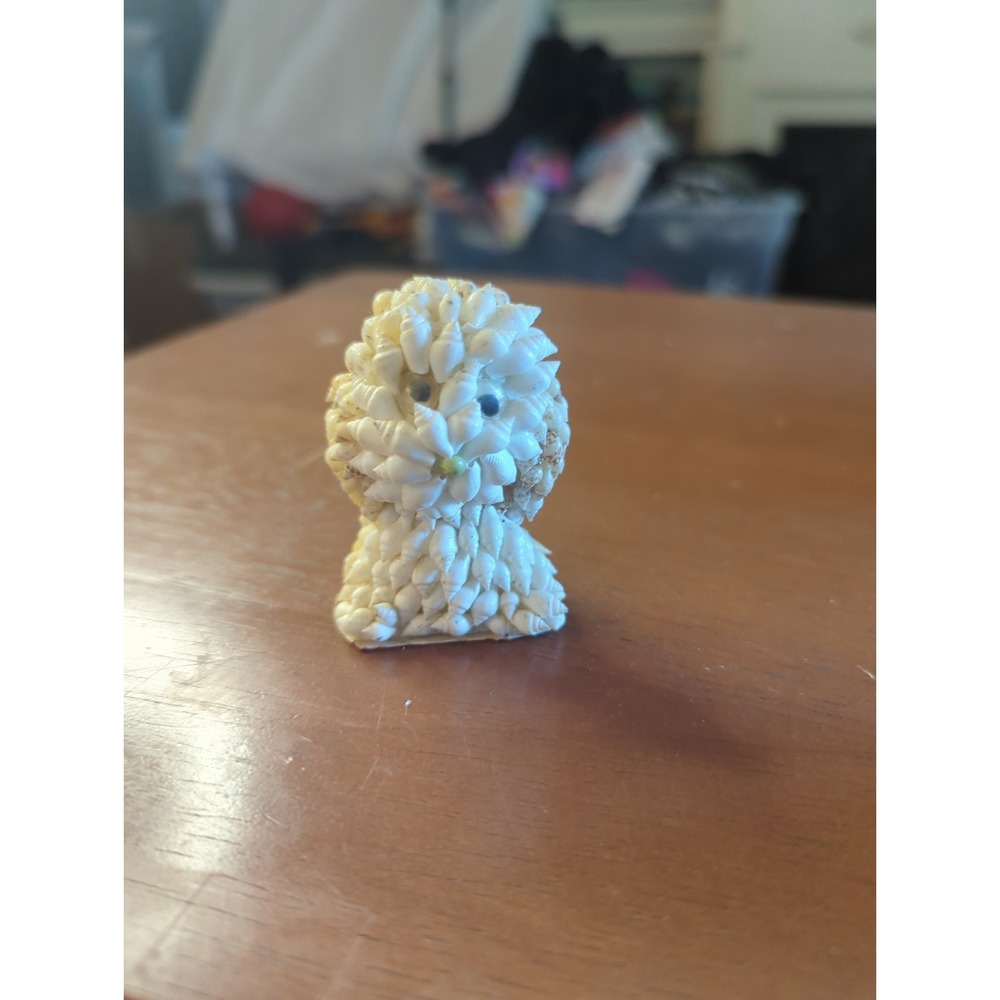 Vintage Owl Figure Shells With Googly Eyes shelf sitter Souvenir